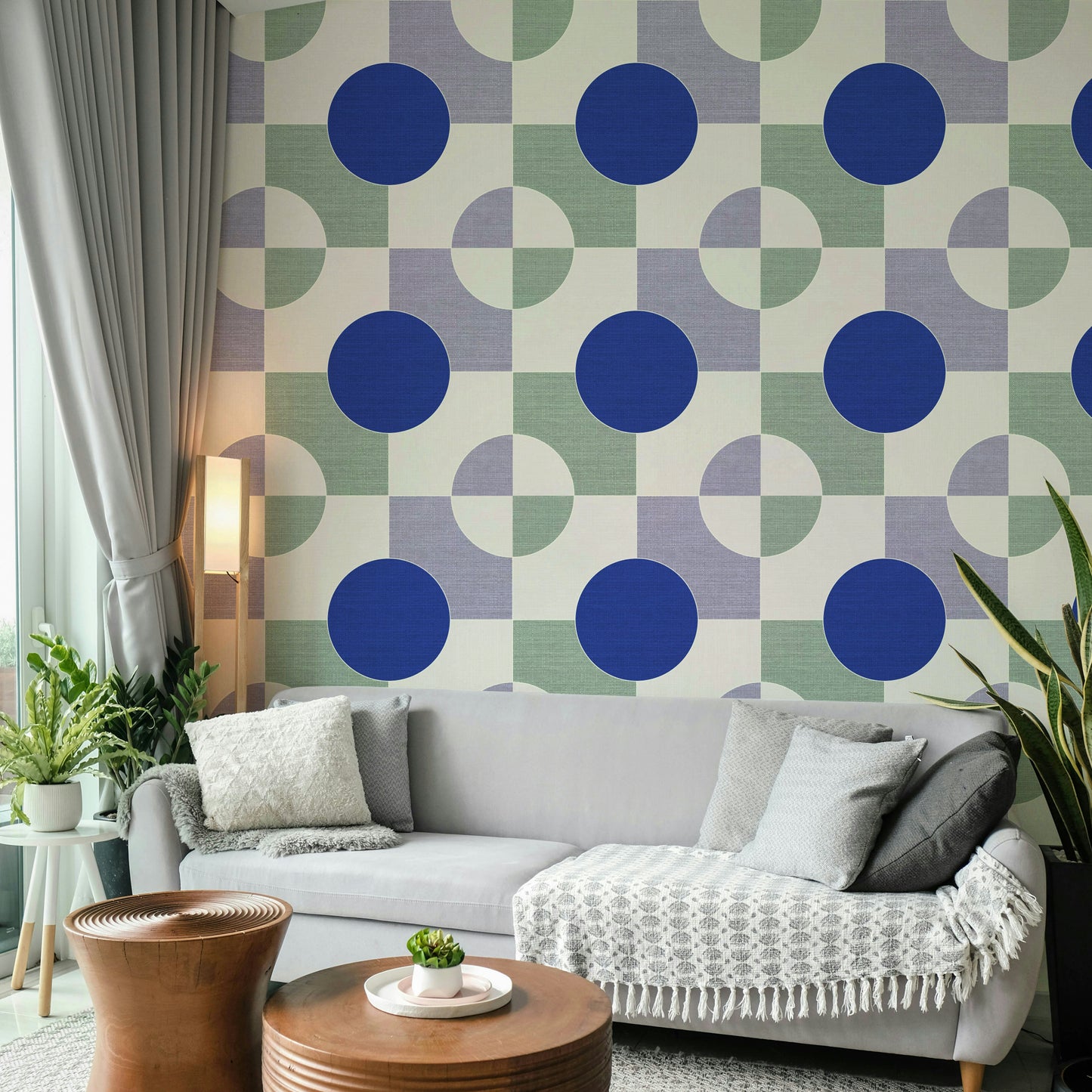 Blue Circle Canvas Wallpaper⁠