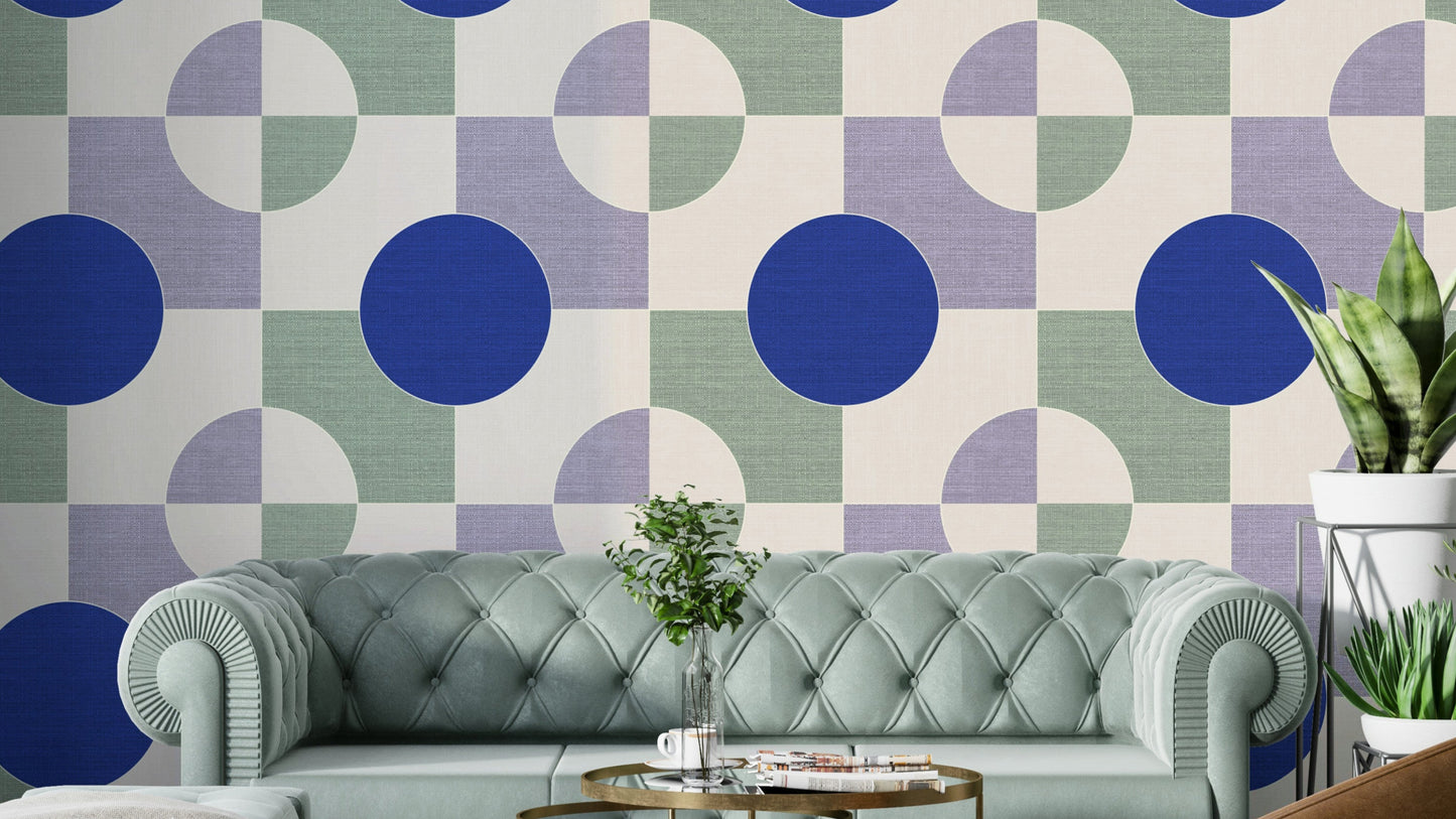 Blue Circle Canvas Wallpaper⁠