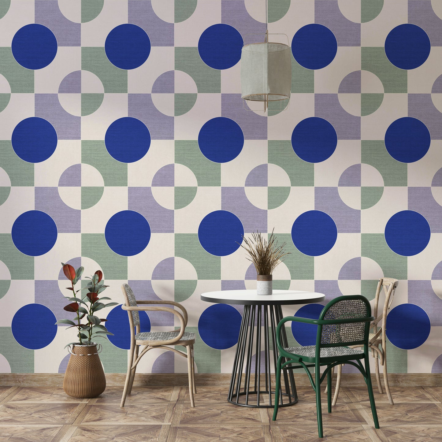 Blue Circle Canvas Wallpaper⁠