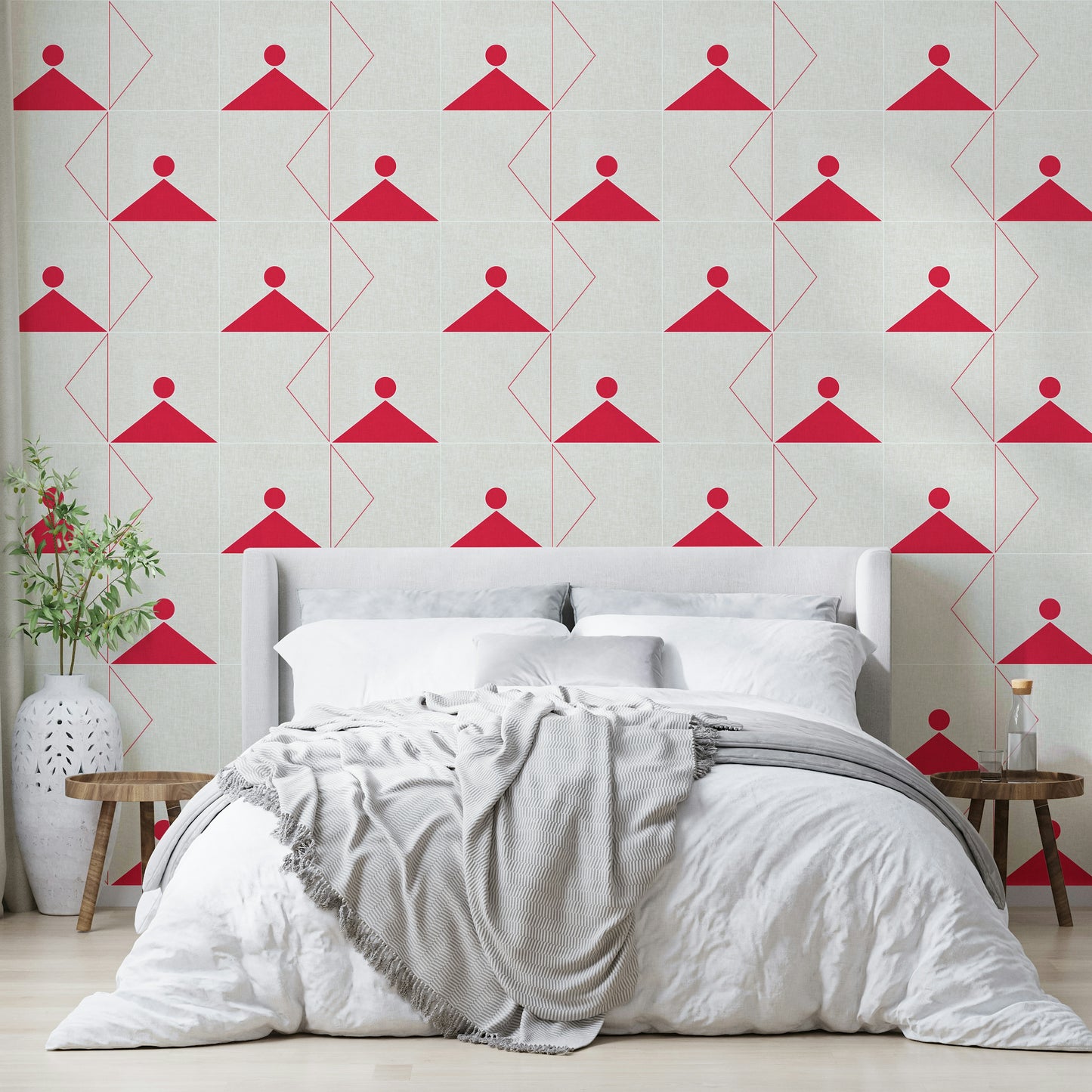 Geometric Textile Wallpaper⁠