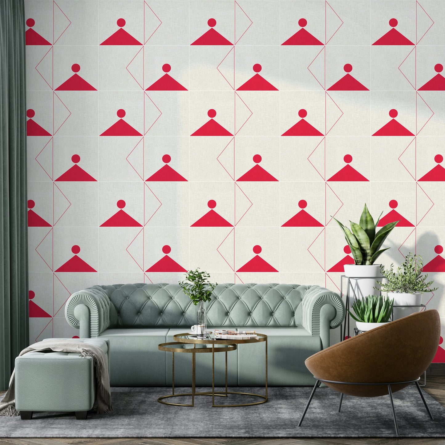 Geometric Textile Wallpaper⁠