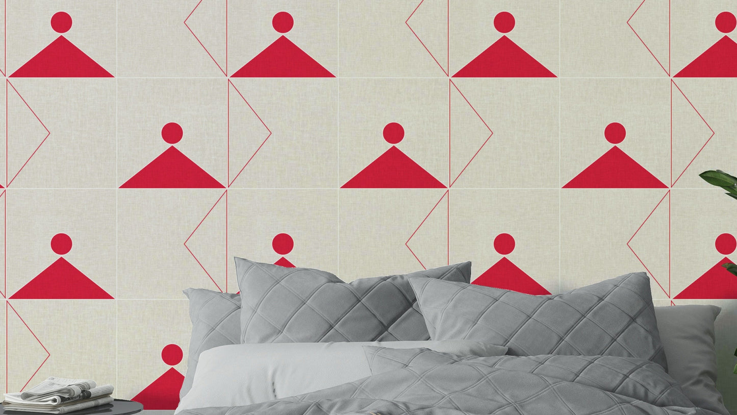 Geometric Textile Wallpaper⁠