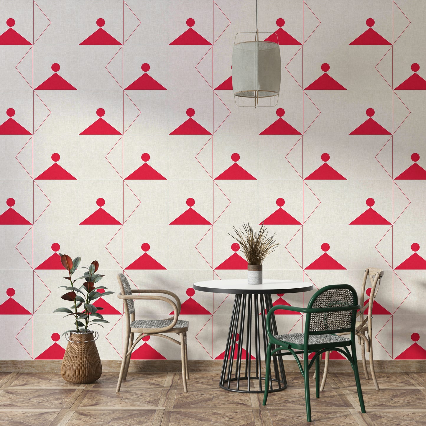Geometric Textile Wallpaper⁠