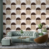 Graphic mid-century modern wallpaper pattern

