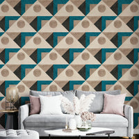 Mid-century modern terrazzo wall wallpaper

