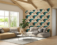 Geometric triangle pattern with terrazzo feel

