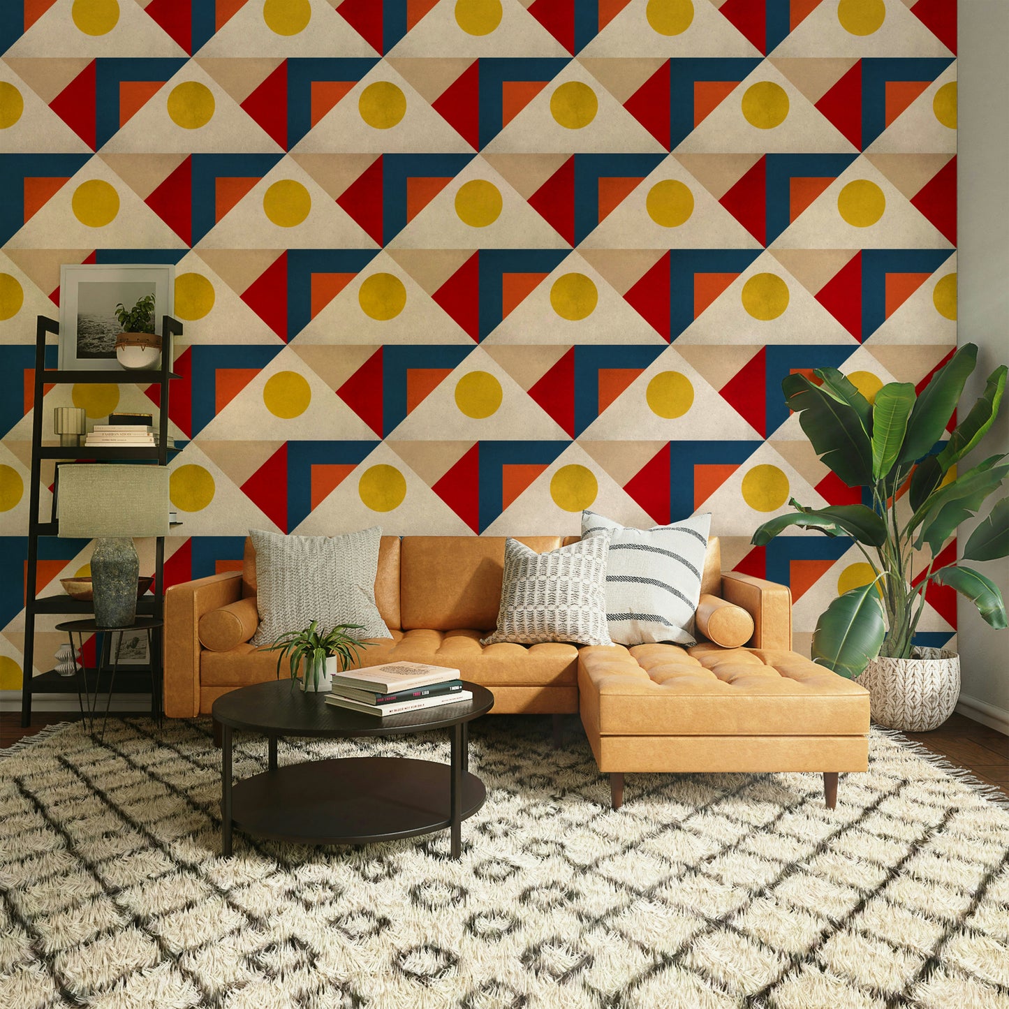Geometric Harmony wallpaper with sleek, symmetrical design

