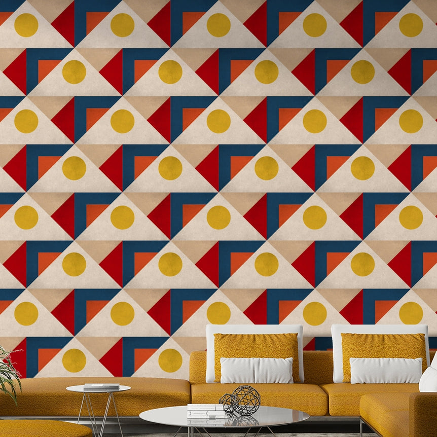 Bold and modern Geometric Harmony wallpaper for any room


