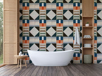 Matte cement finish wallpaper for modern spaces

