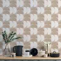 Modern fabric feel geometric wall covering

