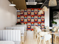 Bold triangle and circle wall wallpaper

