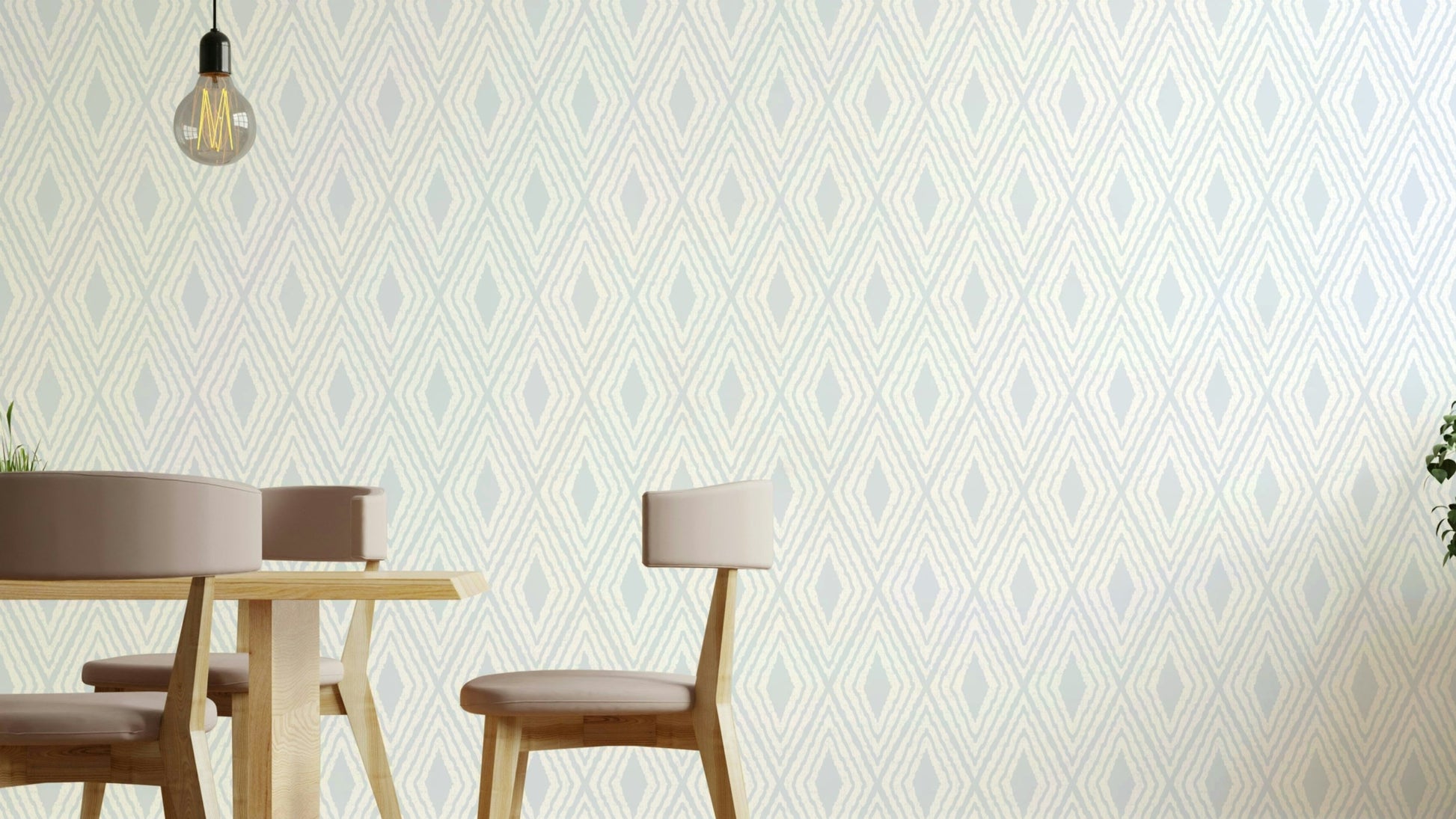 Light blue boho style wallpaper for walls

