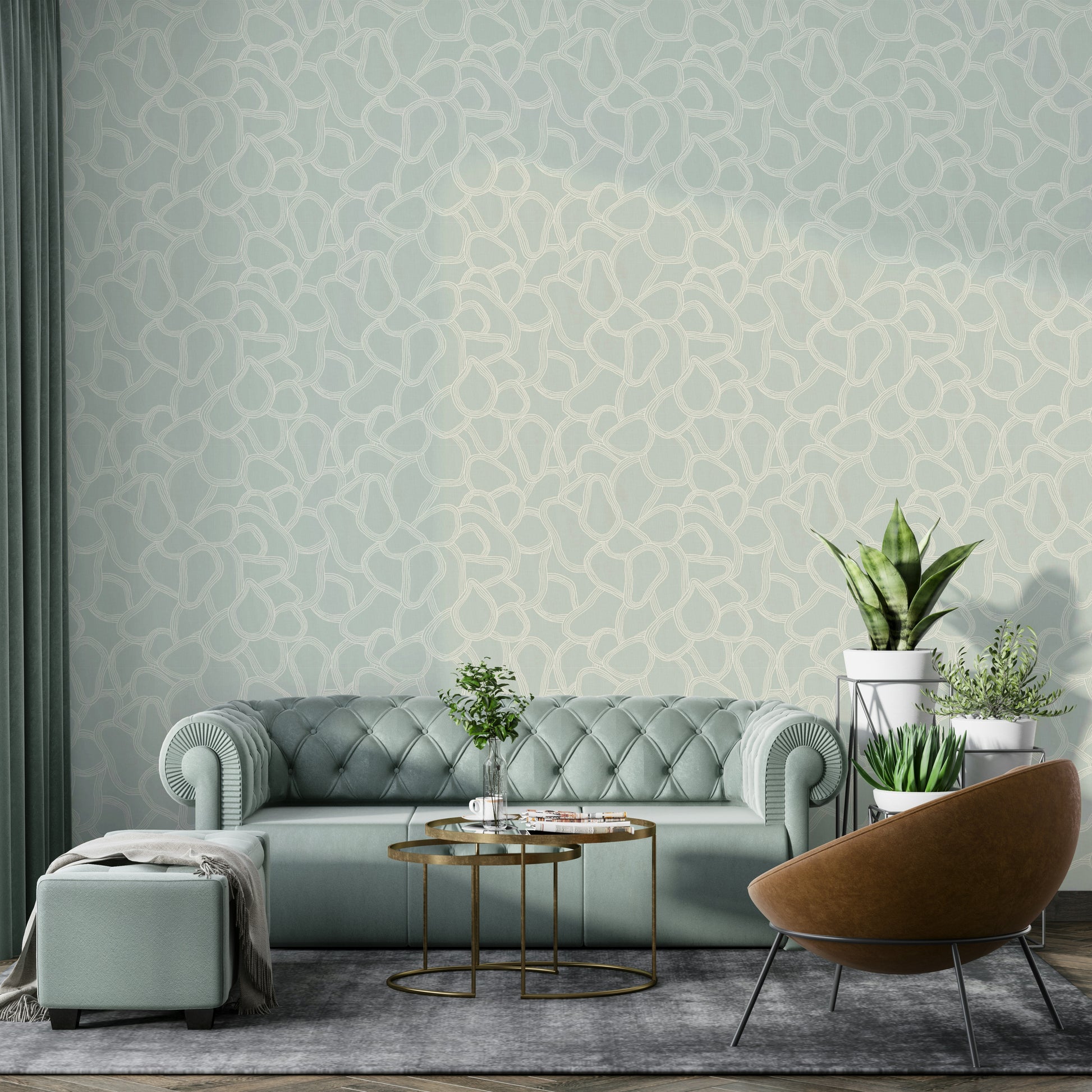 Freeform abstract arches wallpaper mural

