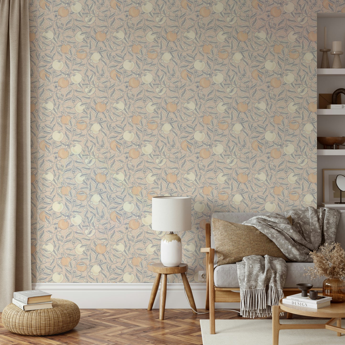 Citrus Squeeze in Neutral Botanica Wallpaper⁠