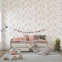Petal geese print wallpaper for cozy interiors

