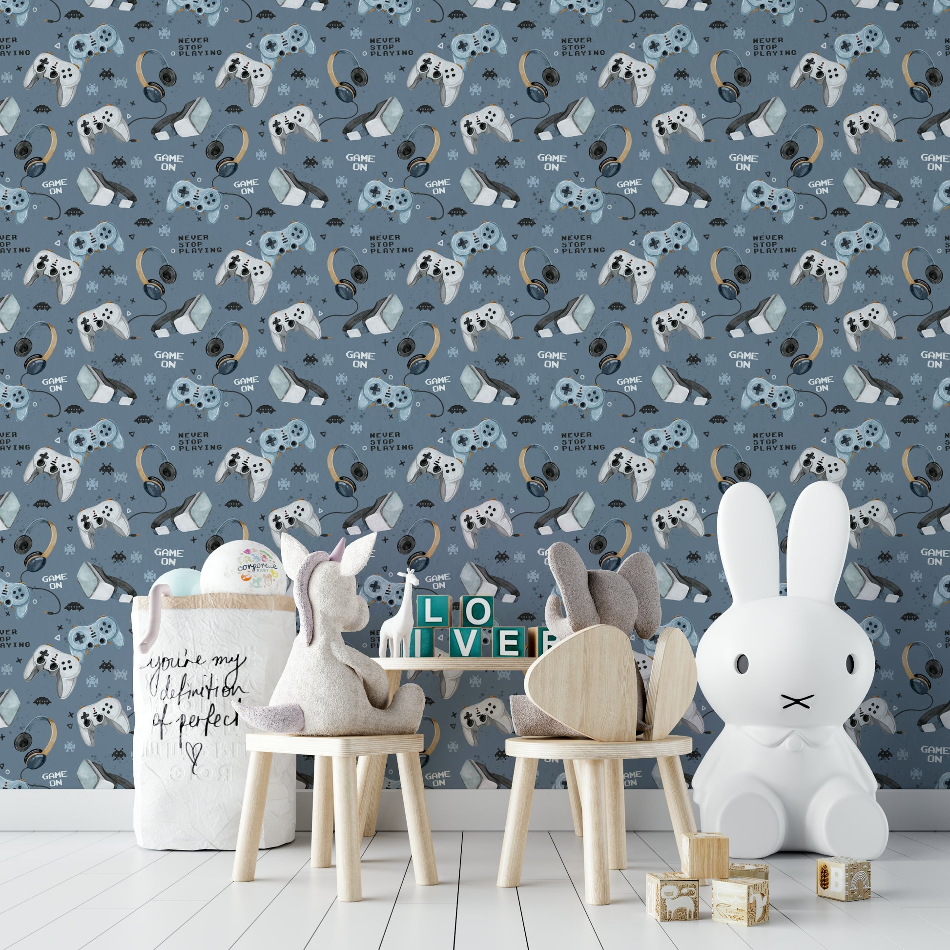 Video game themed wall print design

