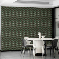 Green chunky plant jewel jungle wallpaper for nature-inspired spaces

