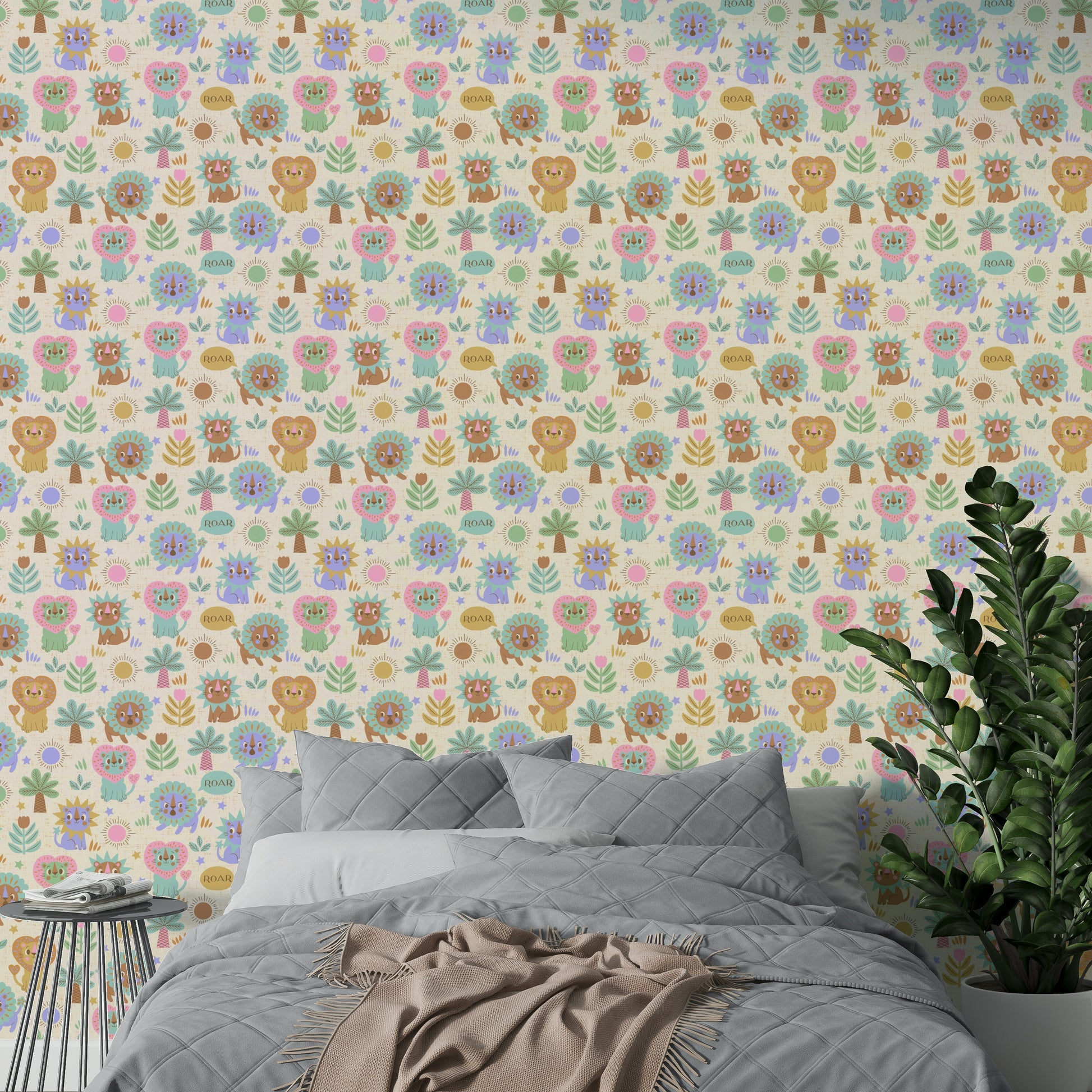 Little lion pattern bringing joy to your walls

