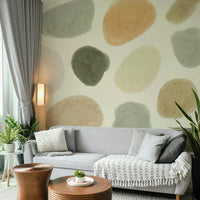 Brown and beige mural wallpaper

