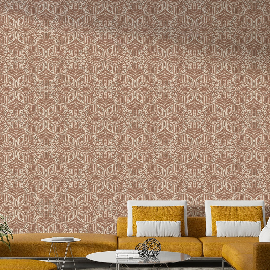 Mocha tone batik wall design

