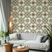 Warm tile wallpaper for walls

