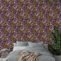 Traditional floral wall mural art

