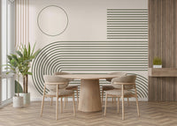 Stylish mural featuring retro minimalist waves

