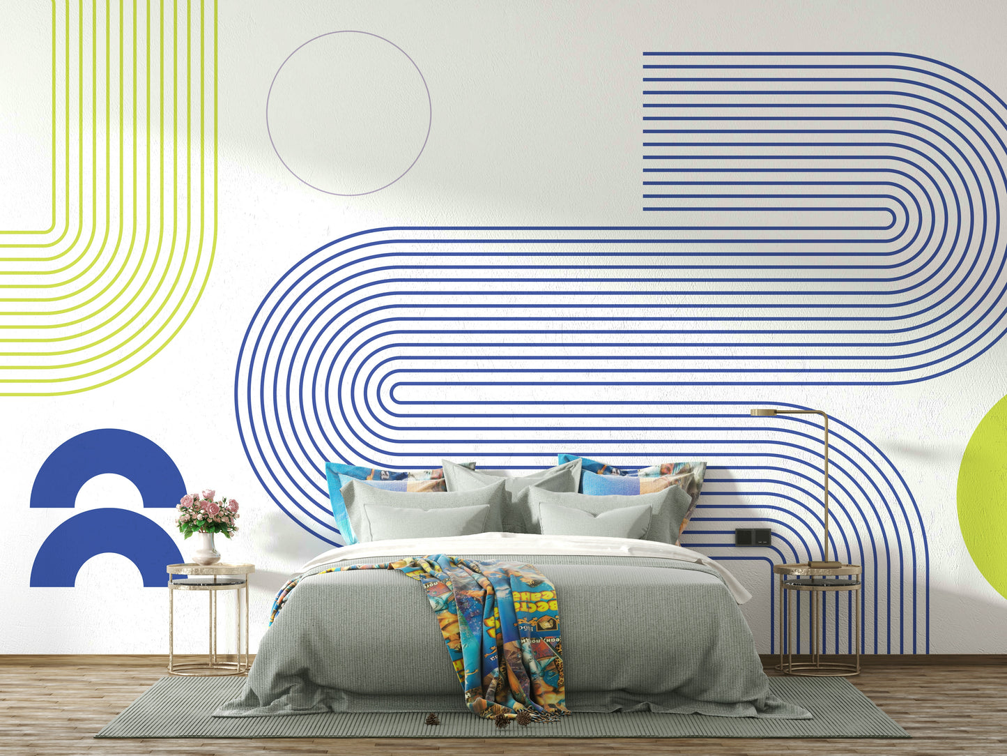 Minimalist Bauhaus Flow Wall Mural