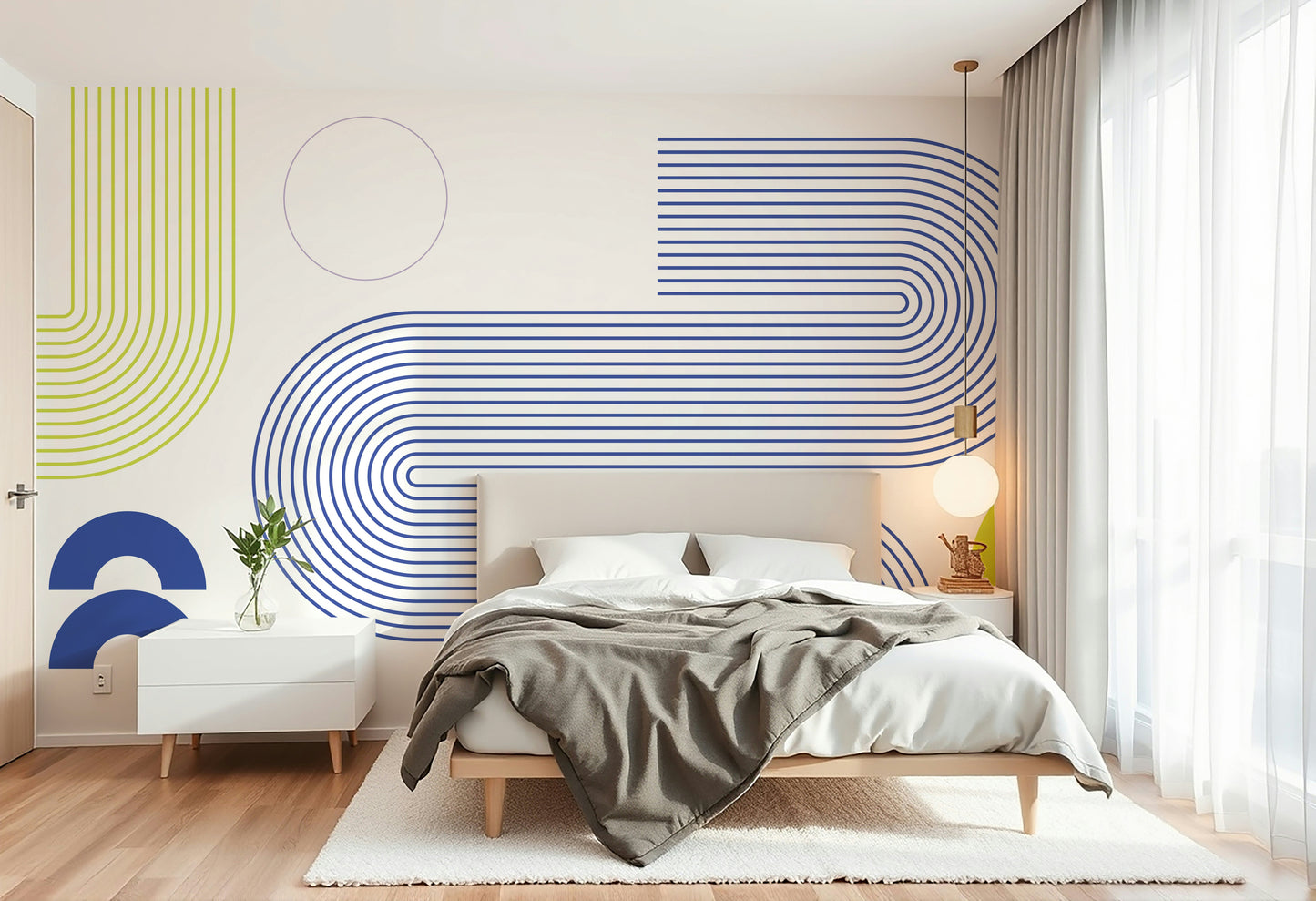 Minimalist Bauhaus Flow Wall Mural