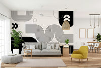 Bold Minimalist Flow Accent Wall Mural

