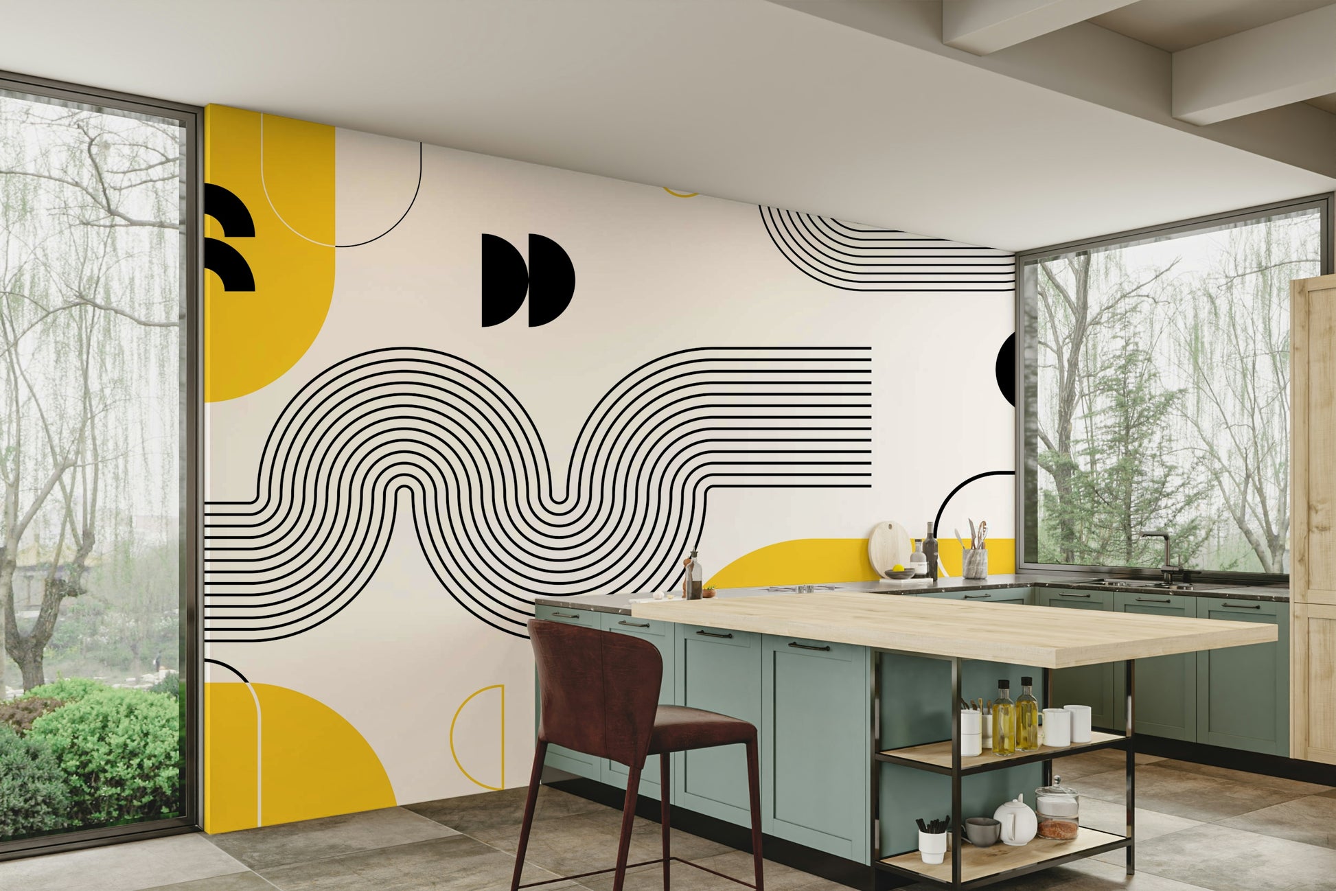 Funky Modern Bold Retro Wall Accent

