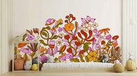 Large floral print wall mural

