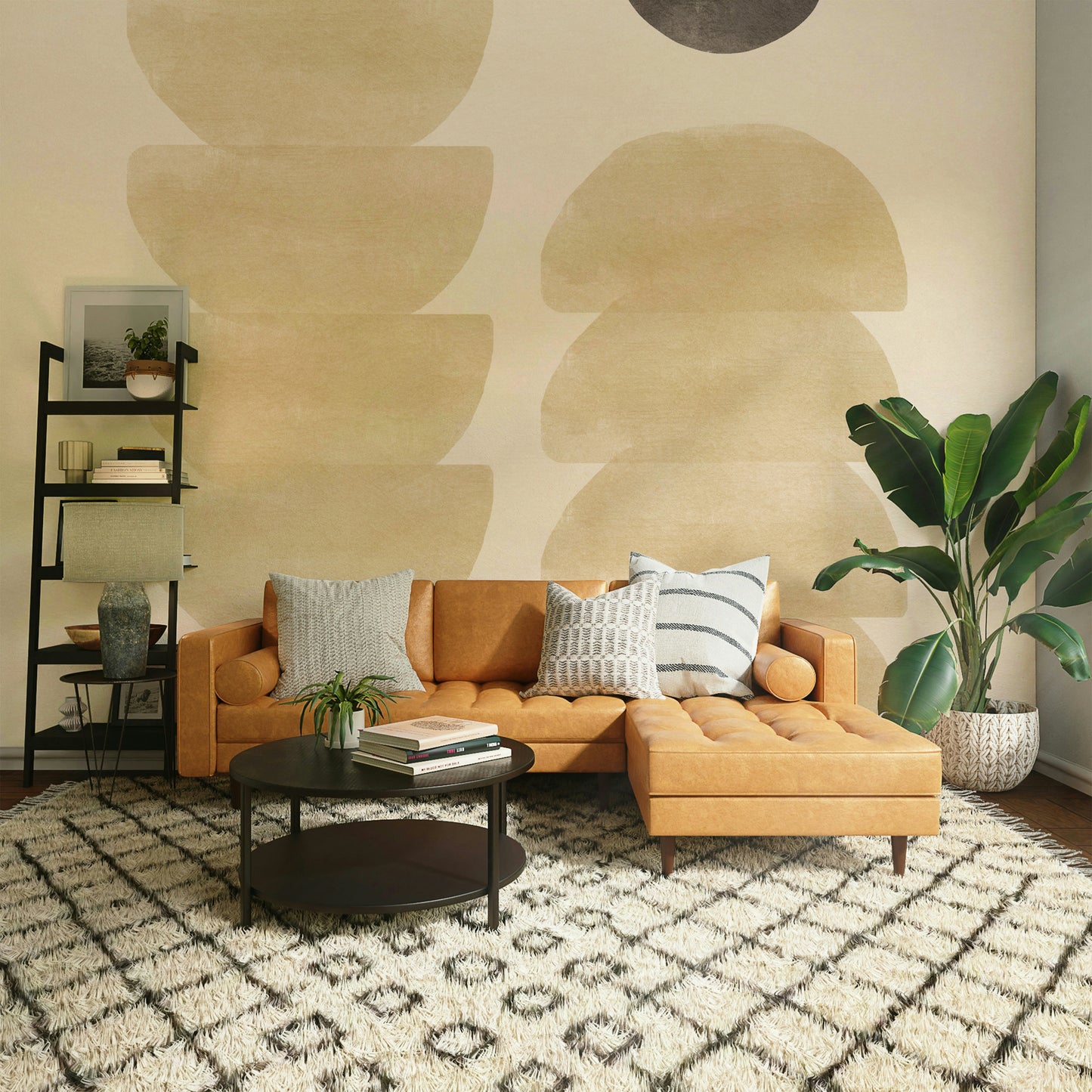 Abstract Zen wall mural pattern


