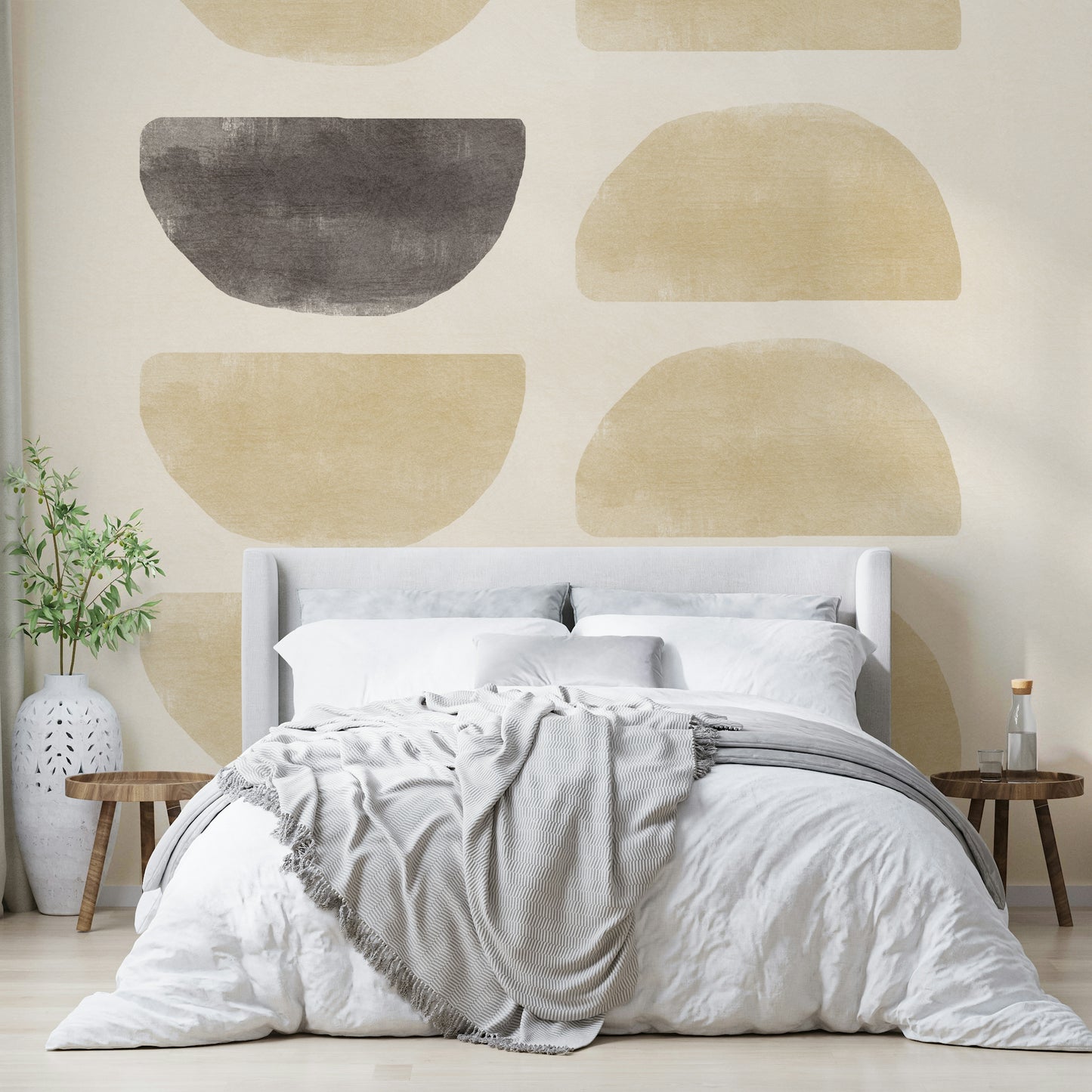 Gentle curves wall mural style


