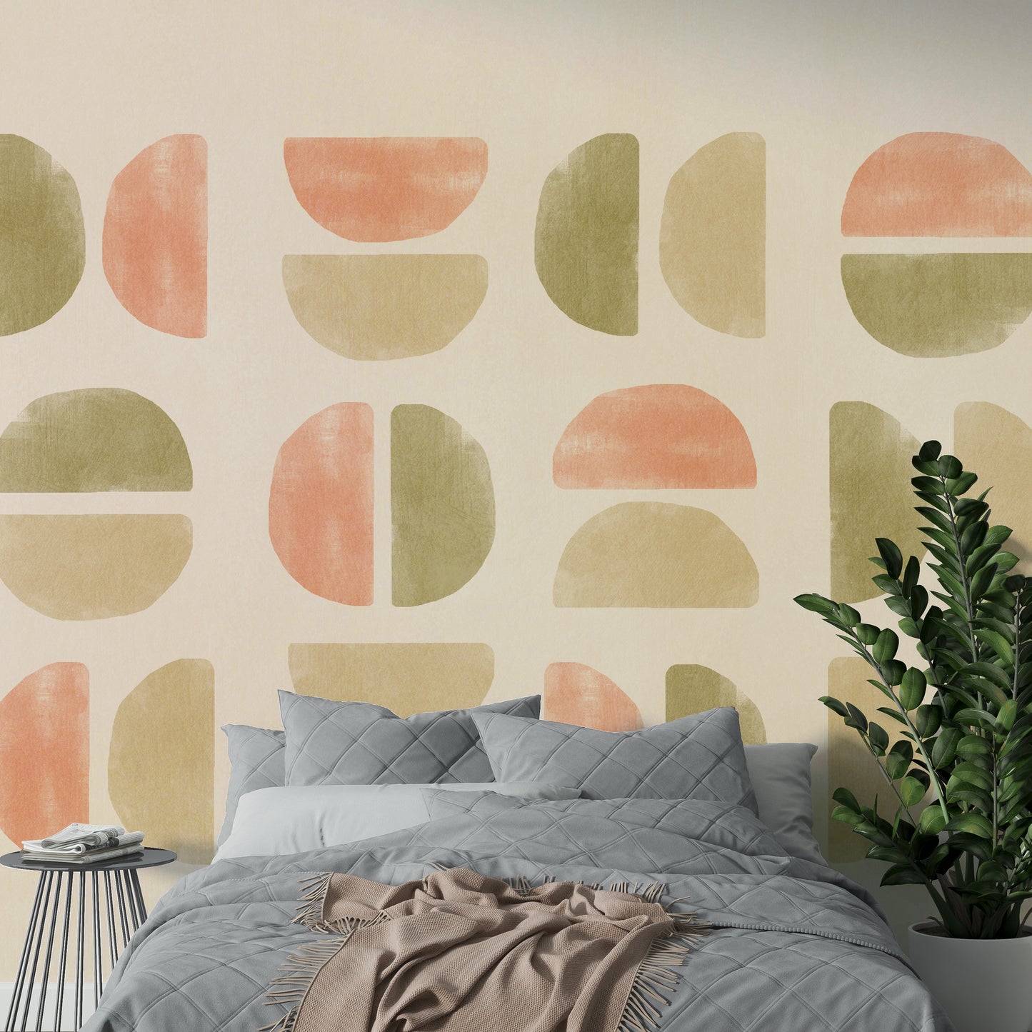 Warm tone wall mural for room

