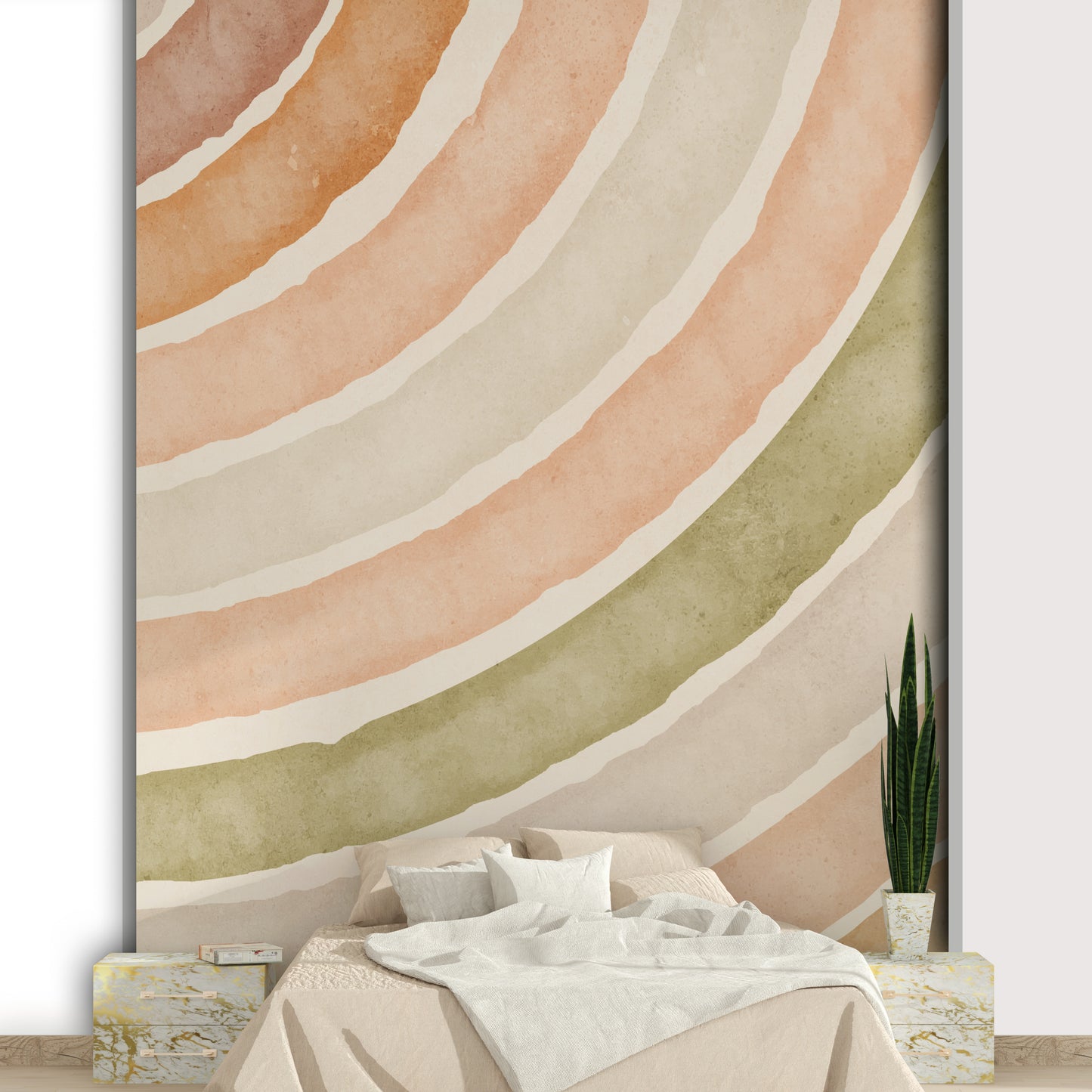 Calm pastel wall mural wallpaper

