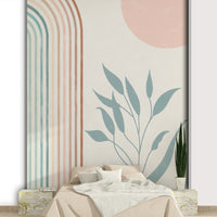 Serene rainbow escape mural for calm interiors

