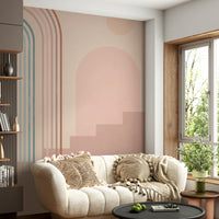 Contemporary sunrise steps wallpaper mural

