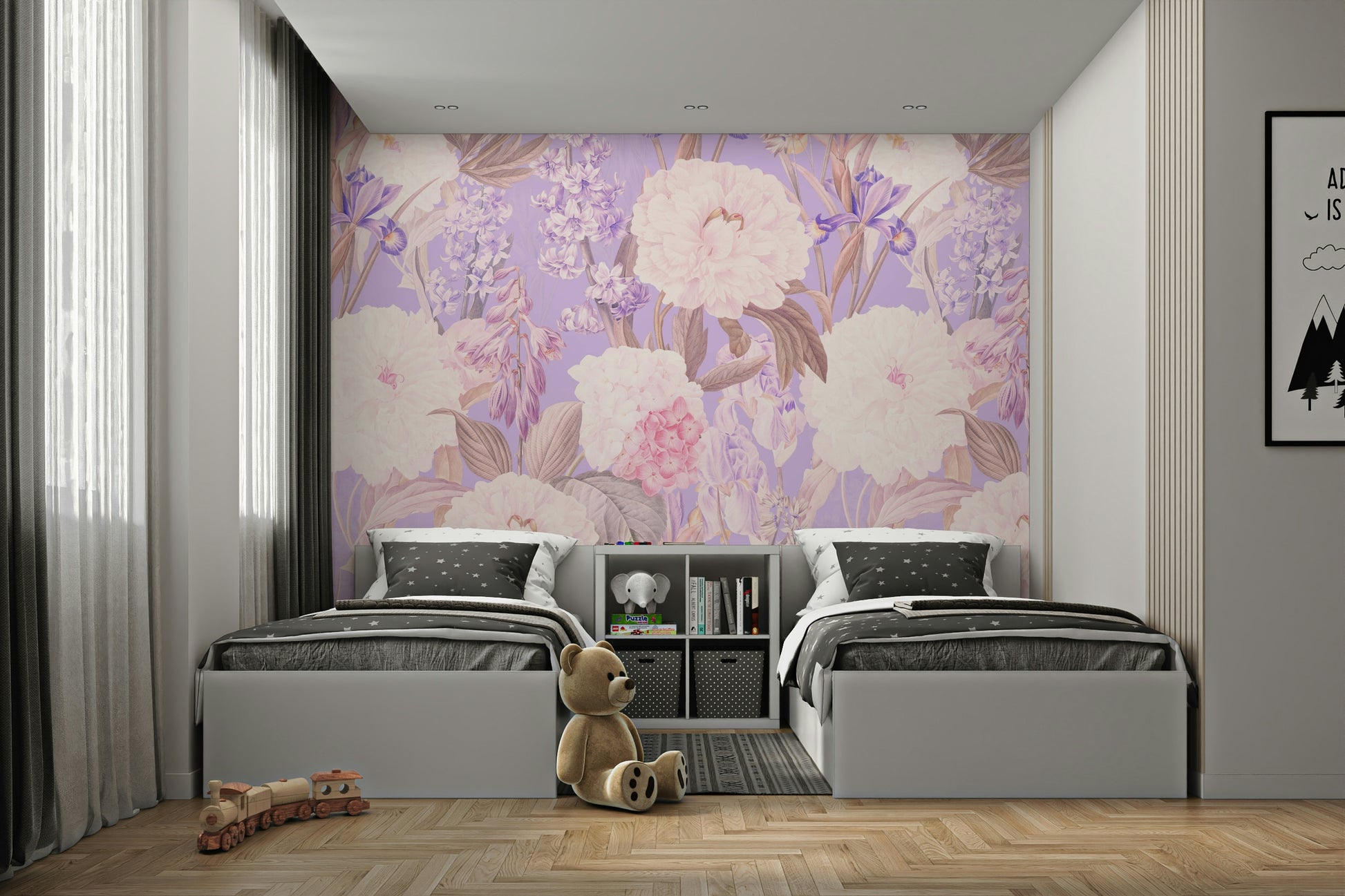 Botanical wallpaper for bedroom

