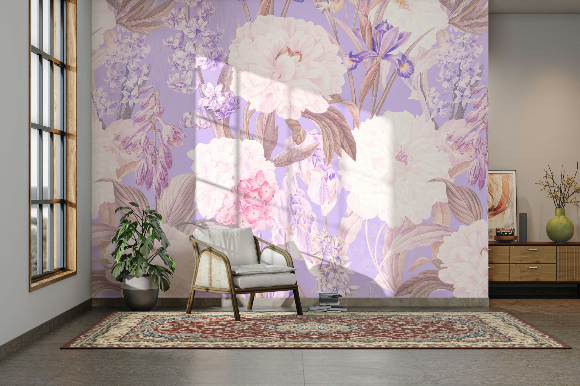 Ixia peony floral wall mural

