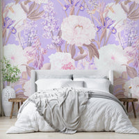 Floral curves and bloom wallpaper

