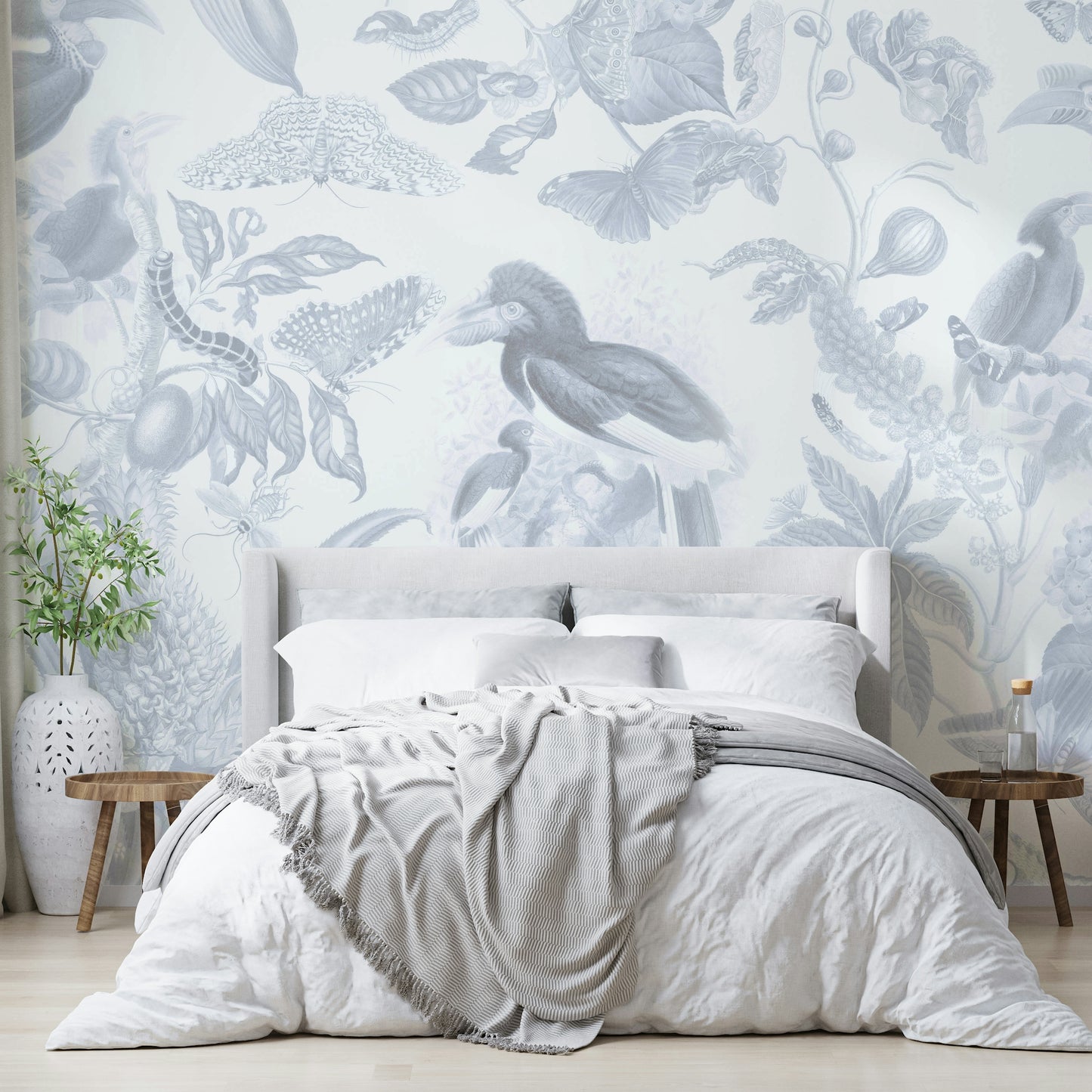 Jungle leaves mural wallpaper

