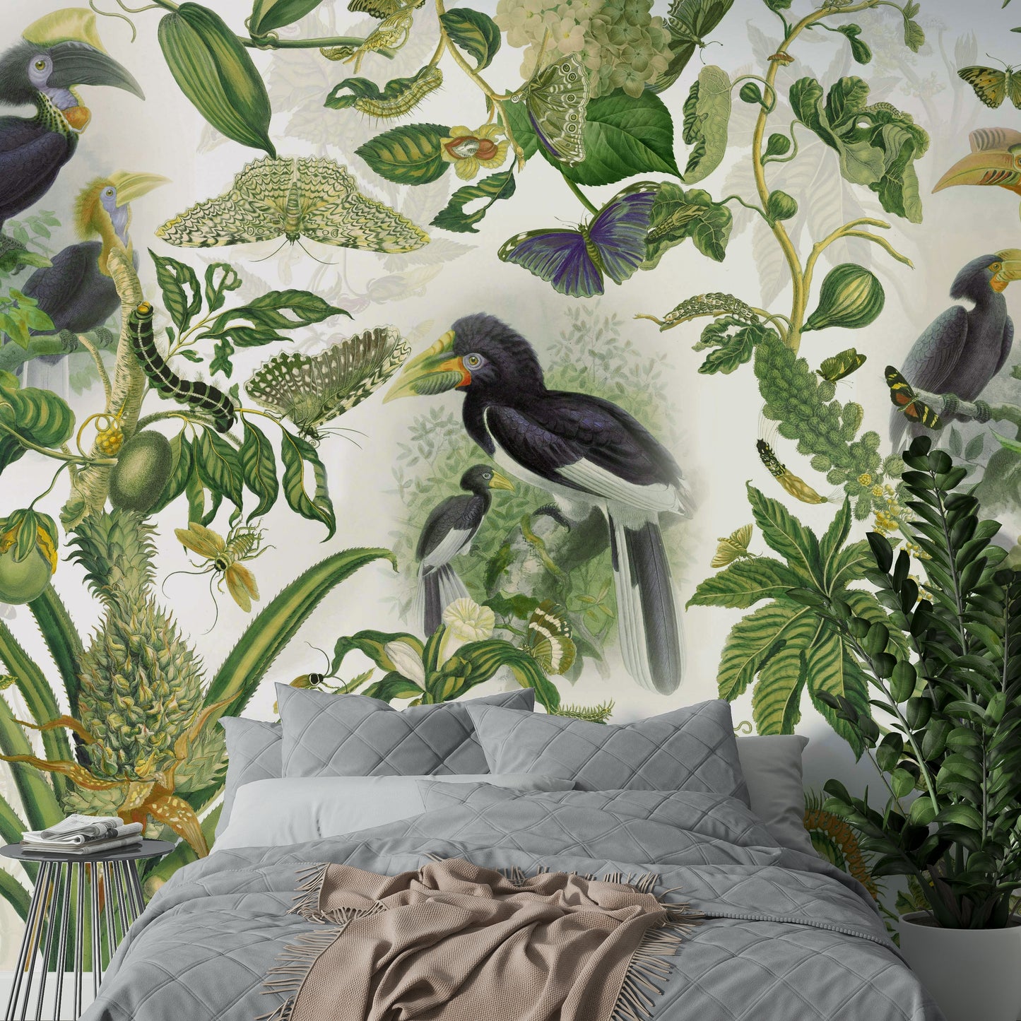 Bold jungle mural wallpaper

