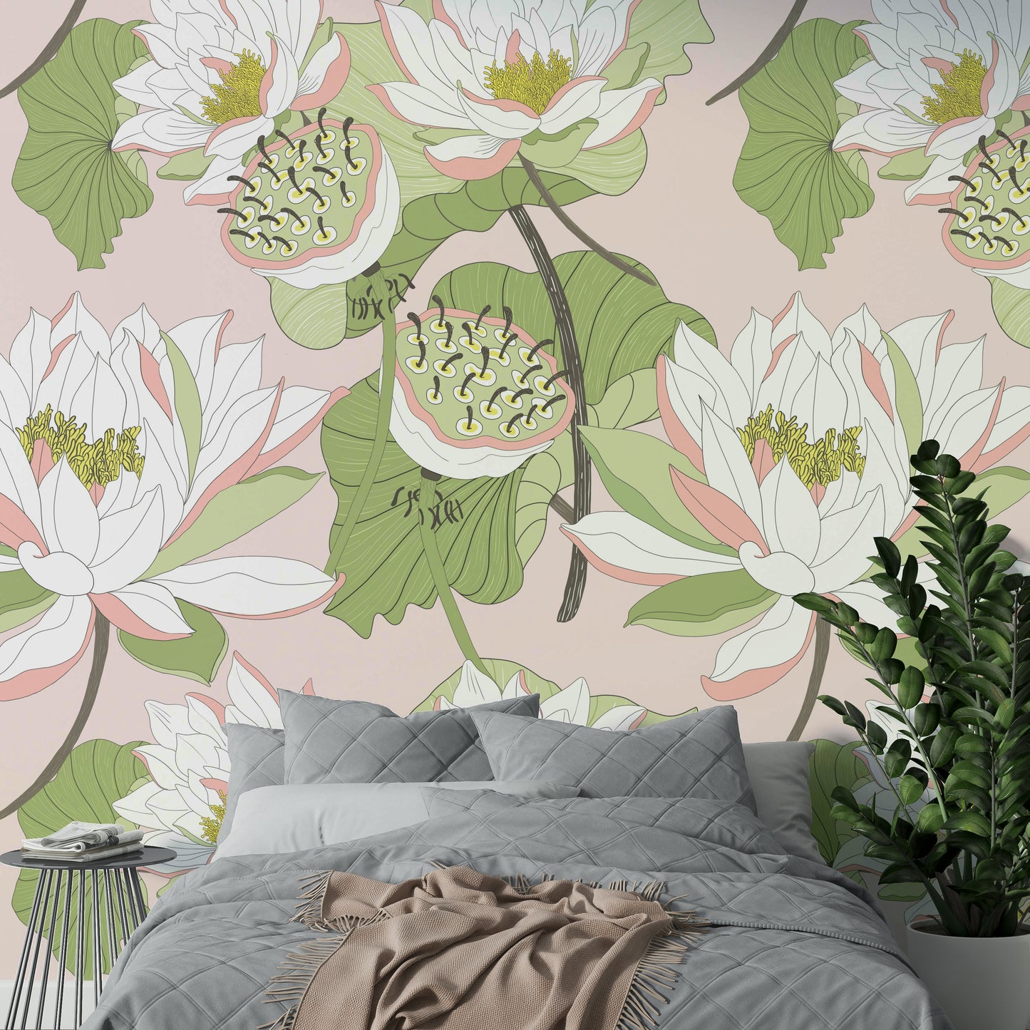 Garden flower wallpaper mural

