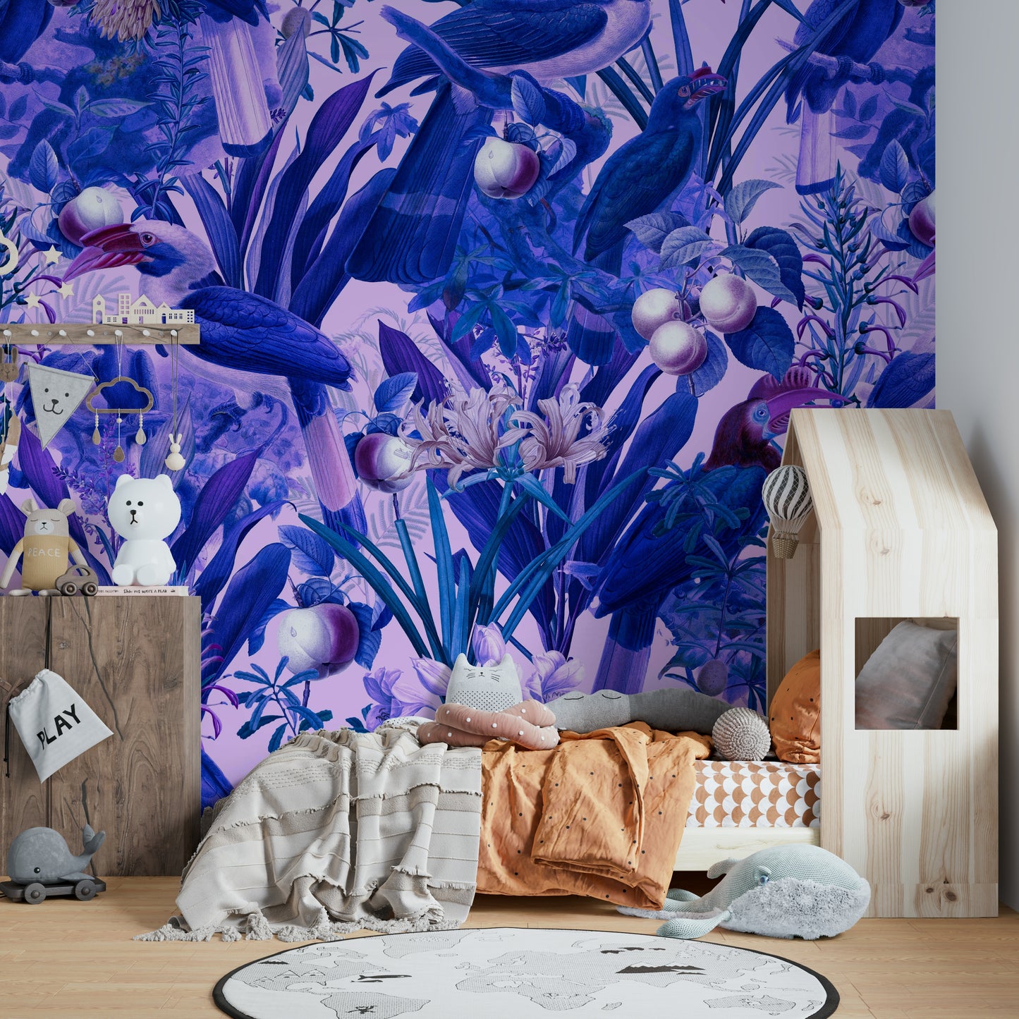 Purple Jungle Wall Mural