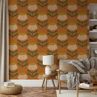 Burnt orange wallpaper for walls

