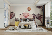 Large basketball-themed wall art for teens

