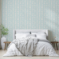 Delicate blue striped wallpaper for modern spaces

