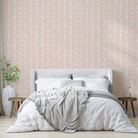 Modern boho wallpaper with pink brush strokes

