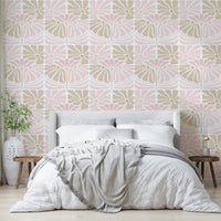 Elegant blush blooms wallpaper for chic rooms

